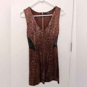 ASOS TFNC Bronze Sequin Dress Size Small. New with tags!